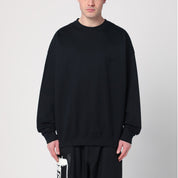 adidas Y-3 Black crewneck sweatshirt with logo