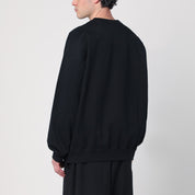 adidas Y-3 Black crewneck sweatshirt with logo