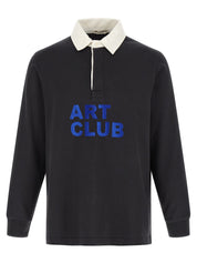 J.w.anderson Art Club Polo Shirt — Black, Mens Shirts