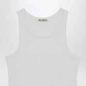 J.W. Anderson White Ribbed Modal Tank Top — Women’s Topwear