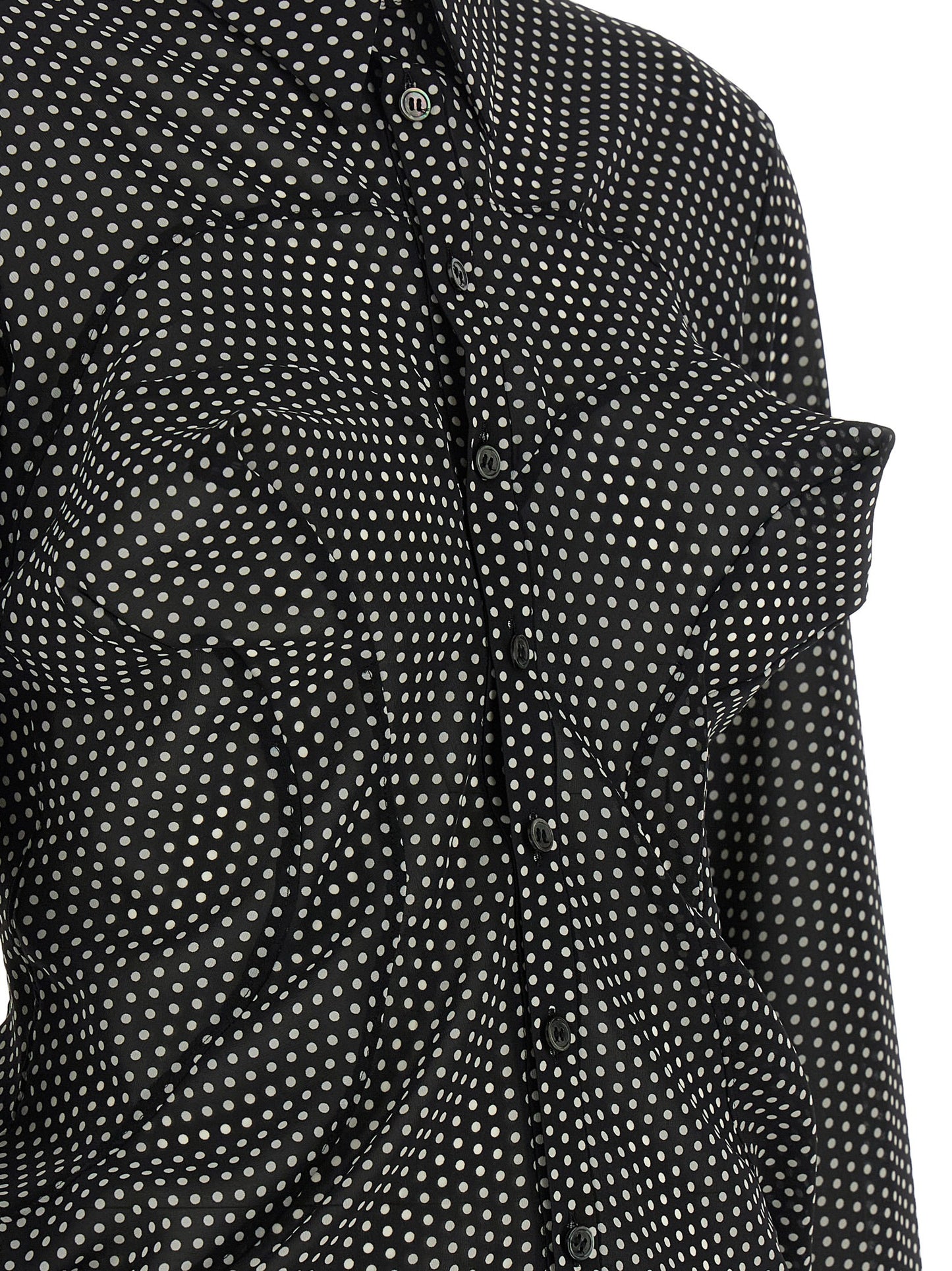 Junya Watanabe Polka Dot Shirt — Women's Silk-Effect