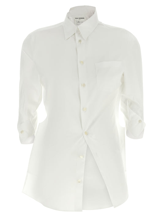 Junya Watanabe Asymmetric Shirt — White Cotton Poplin