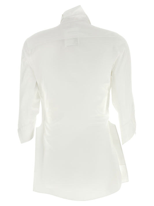 Junya Watanabe Asymmetric Shirt — White Cotton Poplin