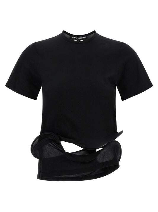 Junya Watanabe Sculptural T-Shirt for Women — Black