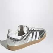 Baskets adidas Originals Samba OG en cuir métallisé argenté