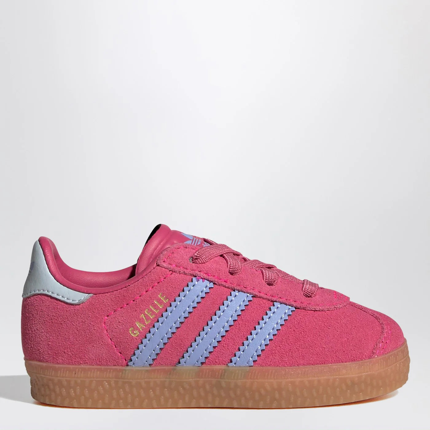 adidas Originals Elastic Gazelle Sneakers in Shock Pink/Blue Spark/Halo Blue
