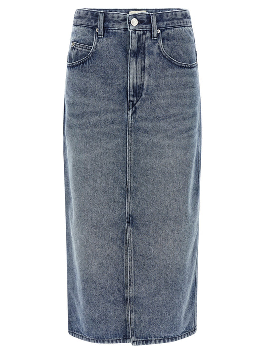 Isabel Marant Tilauria Skirt — Midi Denim Skirt