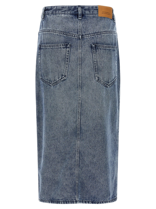 Isabel Marant Tilauria Skirt — Midi Denim Skirt