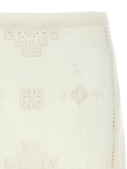 Isabel Marant Sandra Skirt — White Mini Skirt
