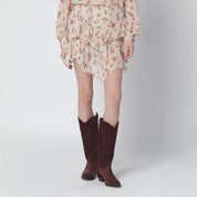 ISABEL MARANT Étoile Lolita Beige Mini Skirt — Floral