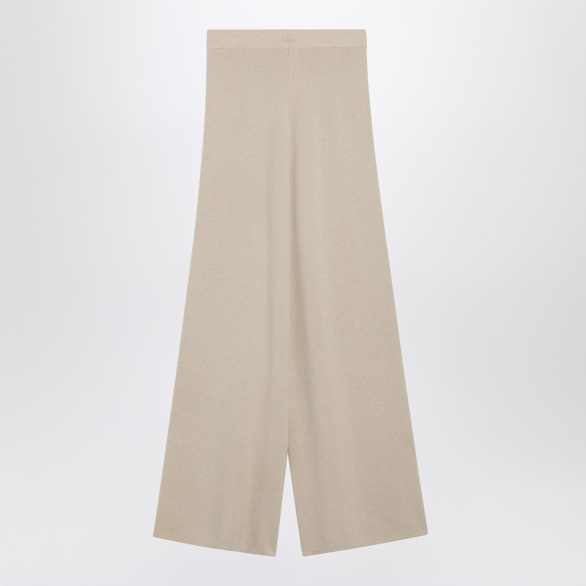 Max Mara Beige wool and cashmere knit trousers