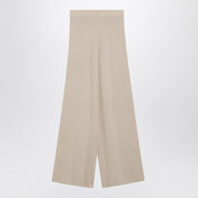 Max Mara Beige wool and cashmere knit trousers
