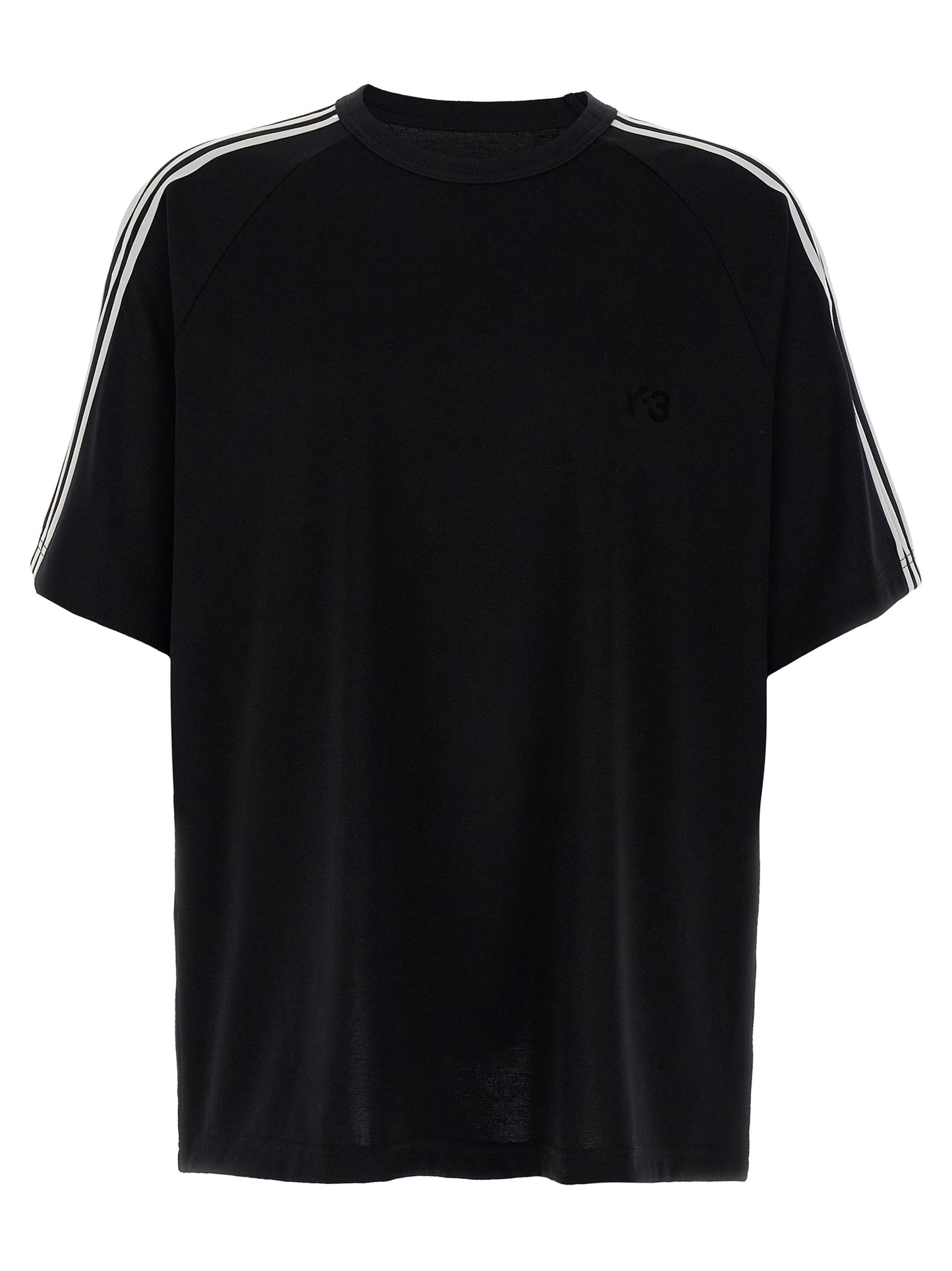 Y-3 3 Strisce T‑shirt — Women's Topwear, White/Black