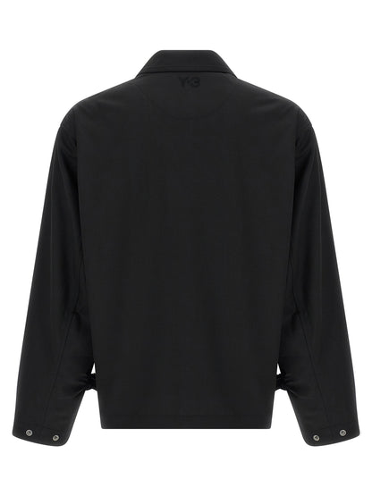 Y-3 Bluson Overshirt Jacket for Men — Black, FW25