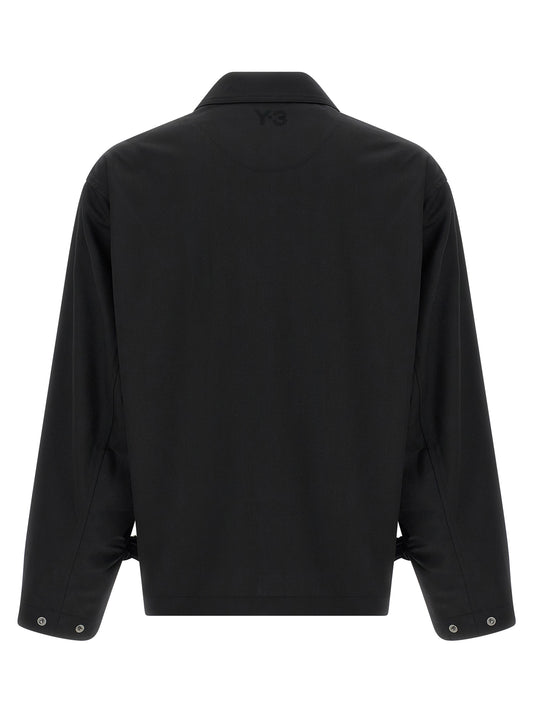 Y-3 Bluson Overshirt Jacket for Men — Black, FW25