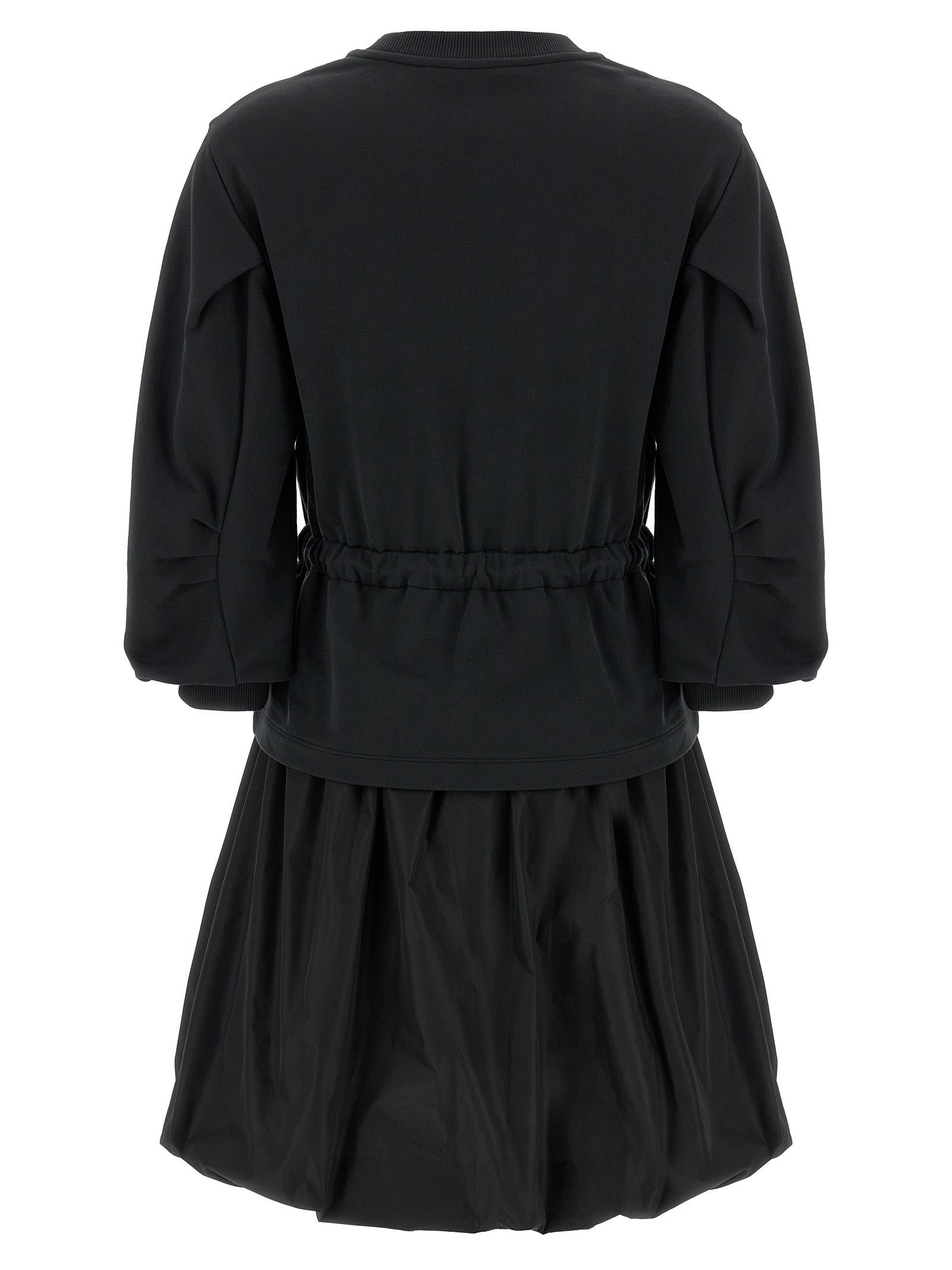 Moncler Two-Material Dress — Black Women’s Dress