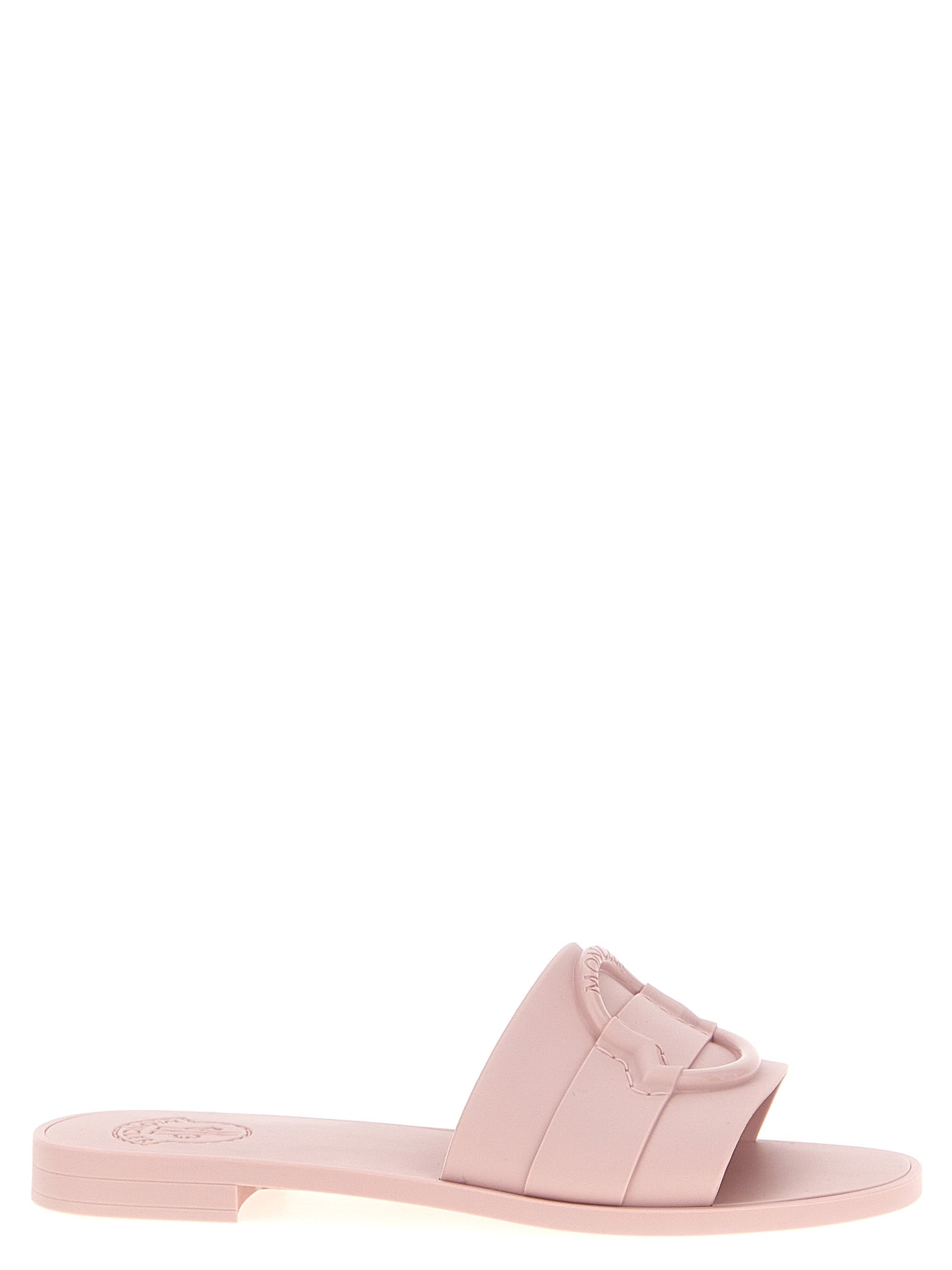 Moncler Mon Slides Sandals in Pink — Women’s Luxury 55