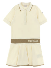 Moncler Enfant Piqué Dress for Girls — White Dress