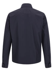 Moncler Tech Fabric Shirt — Men's Blue Performance Shirt