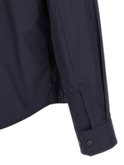 Moncler Tech Fabric Shirt — Men's Blue Performance Shirt