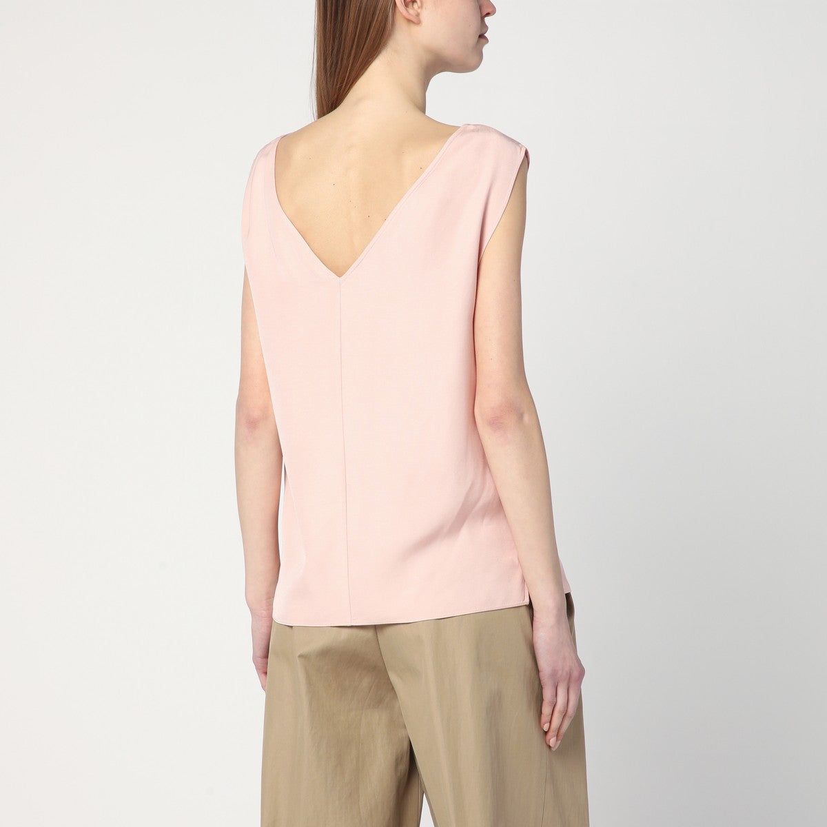 Calvin Klein light pink blouse in linen blend