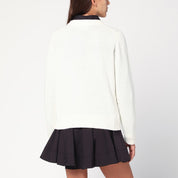 Pull en laine mélangée Ganni Ivory Puppy