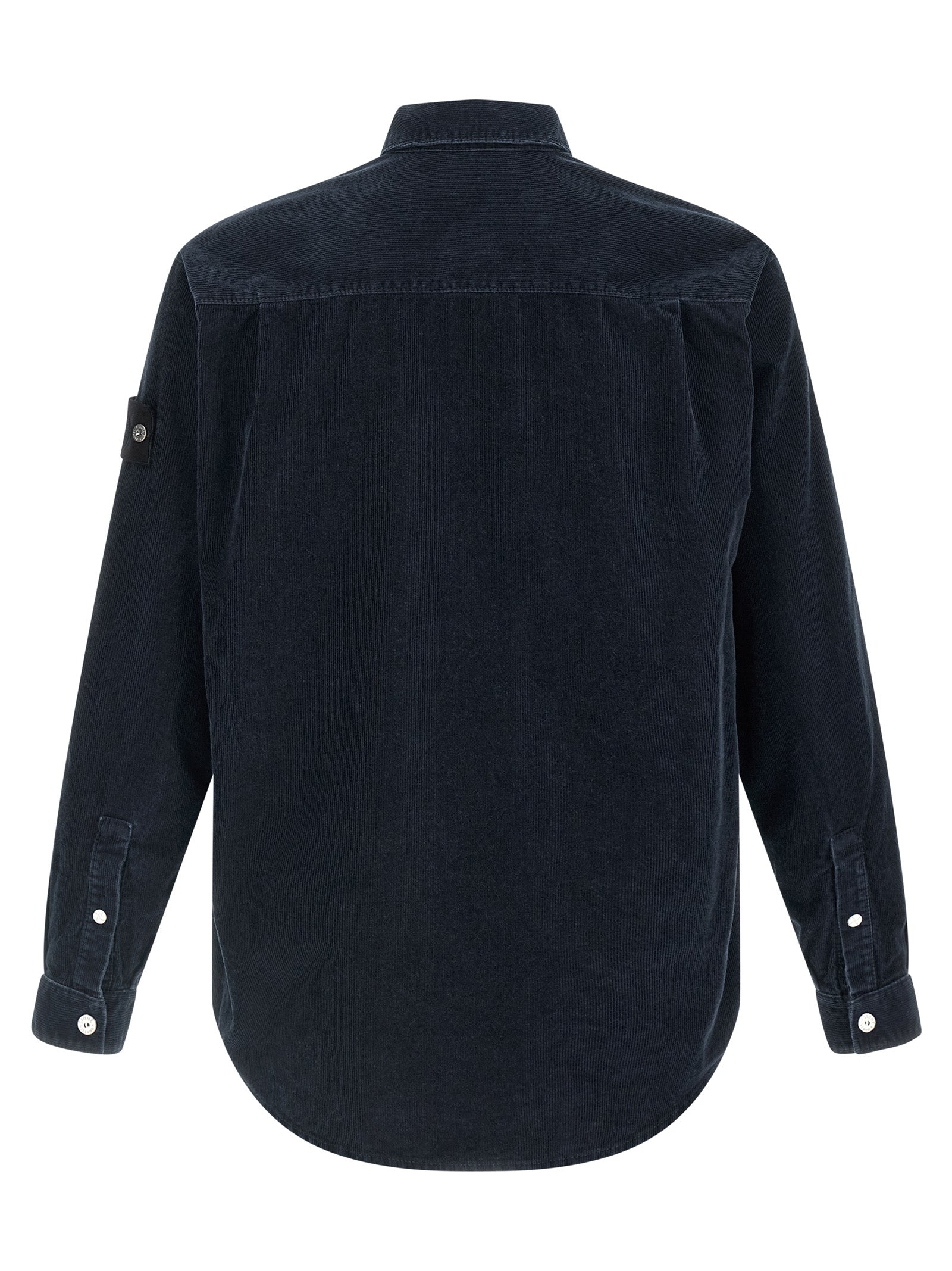 Stone Island Corduroy Shirt for Men — Blue, True Fit