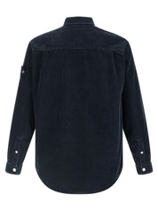 Stone Island Corduroy Shirt for Men — Blue, True Fit