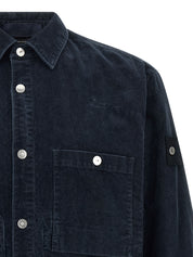 Stone Island Corduroy Shirt for Men — Blue, True Fit