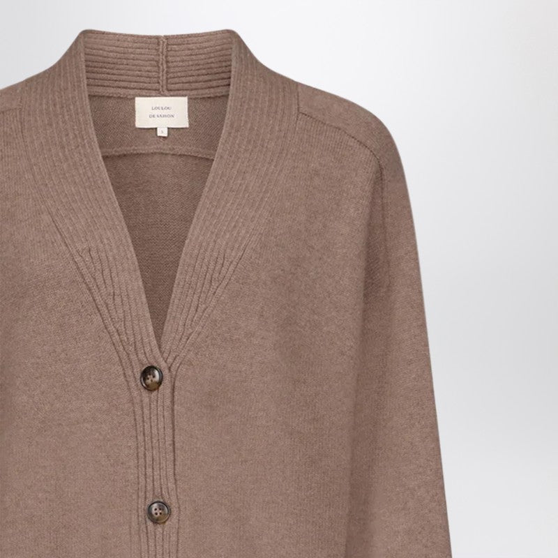 LouLou De Saison Kaia Lds anthracite grey cashmere cardigan