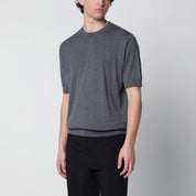 JOHN SMEDLEY Kempton Grey Cotton Sweater — Men’s Topwear