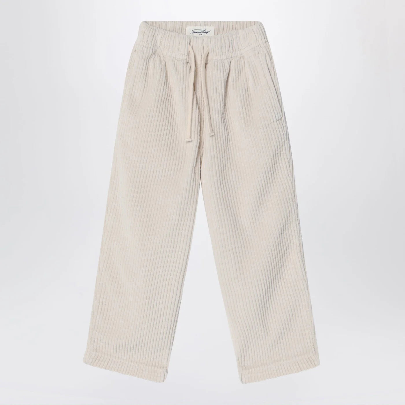 American Vintage Padow écru ribbed trousers