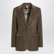 Khaki Ribbed Corduroy Jacket — Max Mara