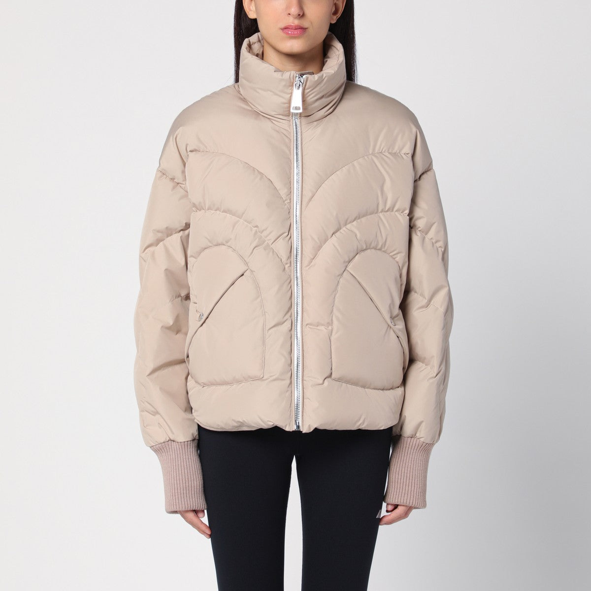 Khrisjoy Beige Corazon padded jacket