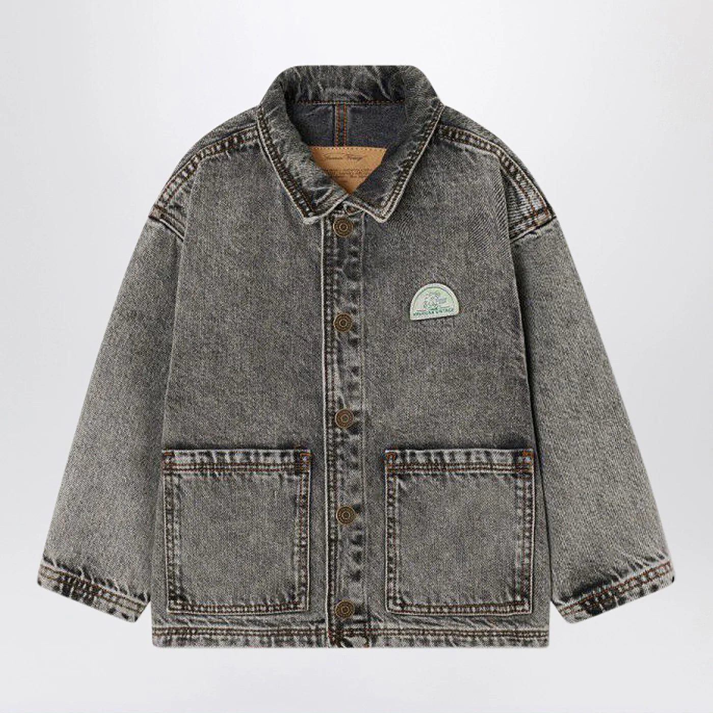 American Vintage Grey Denim Jacket - Outerwear