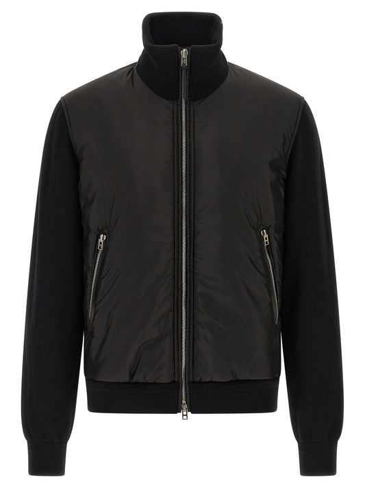 Tom Ford Merino Wool Bomber Jacket for Men — Black
