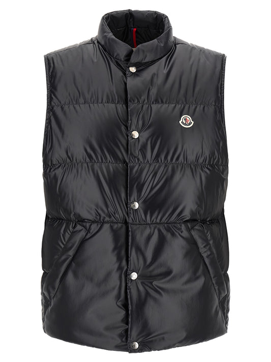 Moncler Restigo Vest for Men — Quilted Blue Goose Down