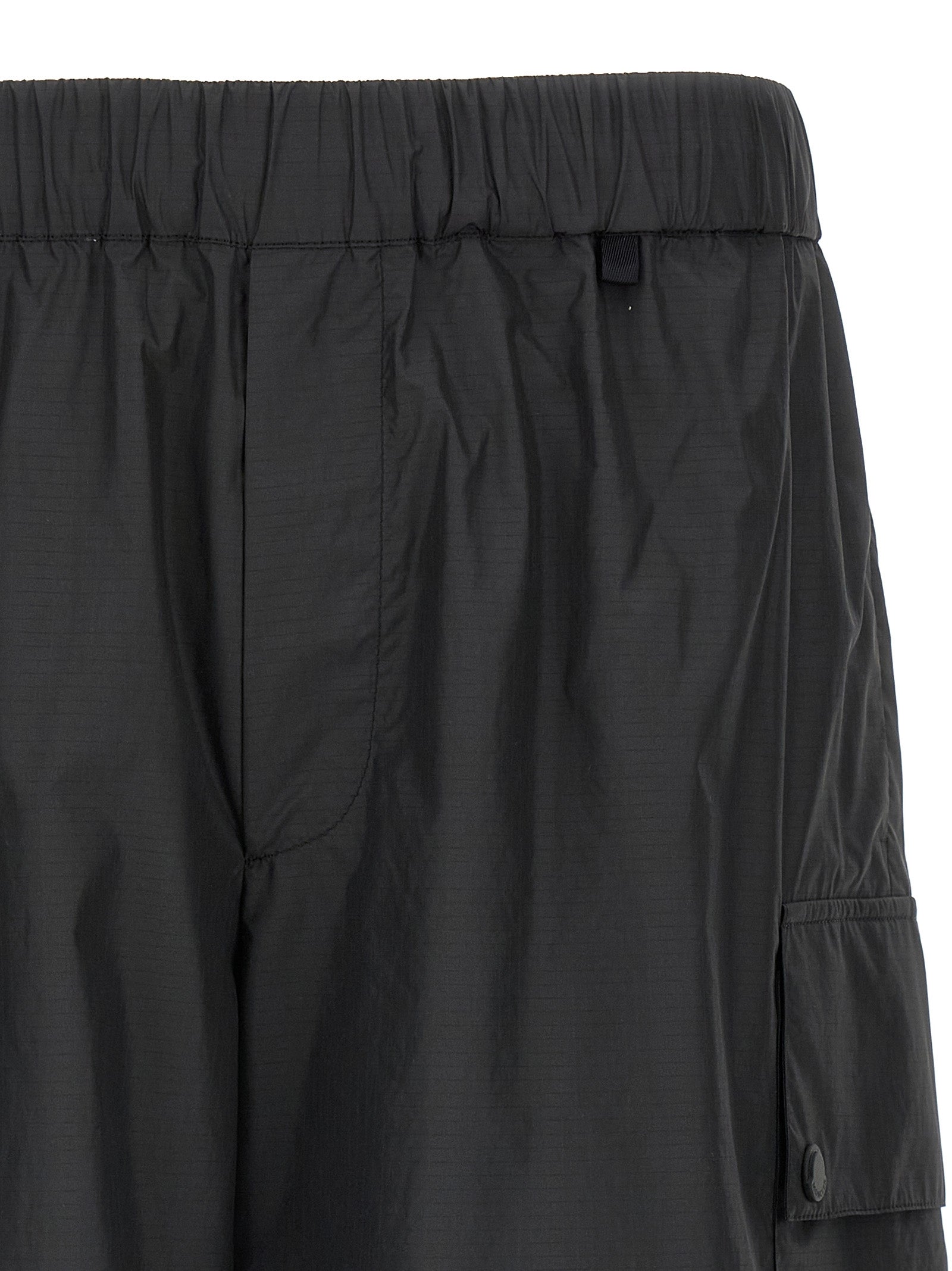 Moncler Ripstop Bermuda Shorts — Men's Black