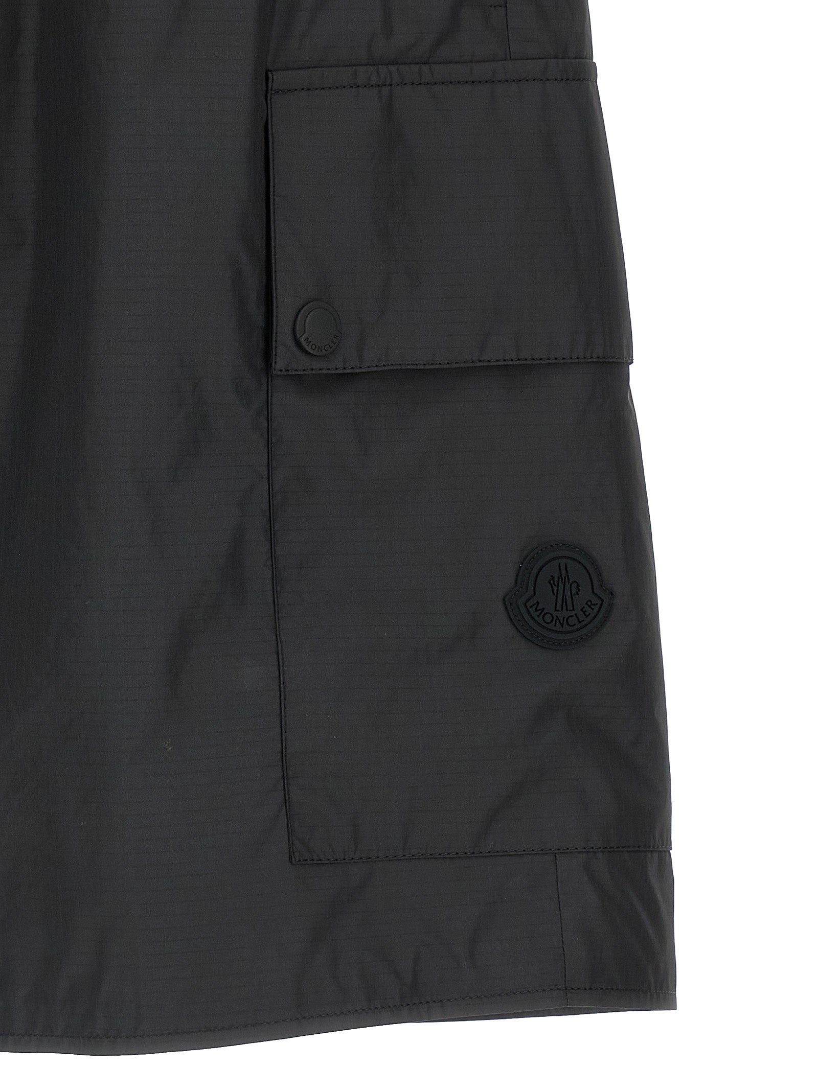 Moncler Ripstop Bermuda Shorts — Men's Black