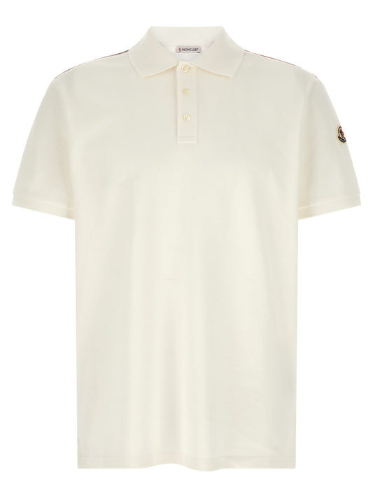 Moncler Logo Polo Shirt — Men's White Cotton Shirt