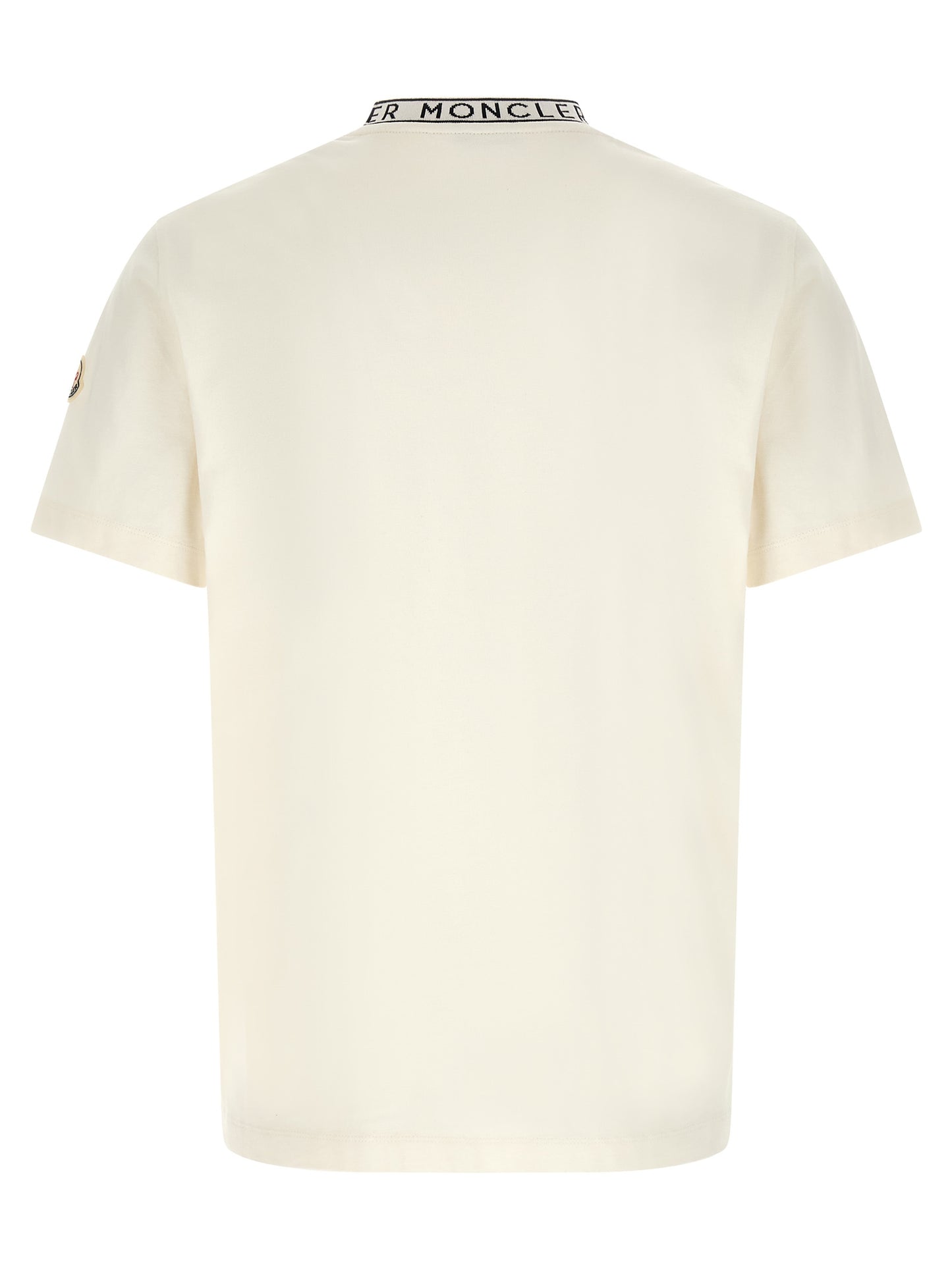 Moncler Logo Crew Neck T-shirt for Men — White Topwear