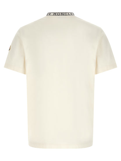 Moncler Logo Crew Neck T-shirt for Men — White Topwear