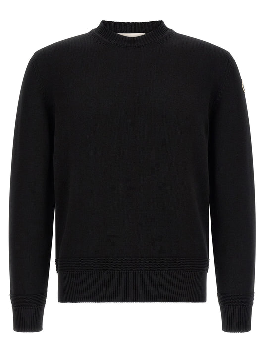 Moncler Cotton Sweater — Men's Knitwear Black