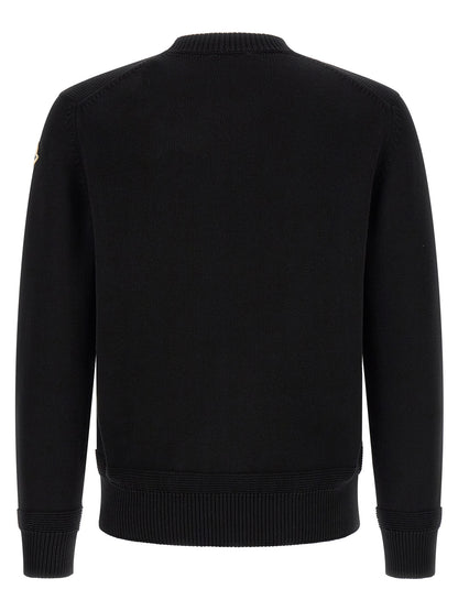 Moncler Cotton Sweater — Men's Knitwear Black