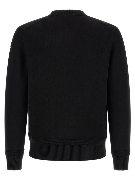 Moncler Cotton Sweater — Men's Knitwear Black