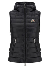 Moncler Glygosse Vest — Black Quilted Goose-Down