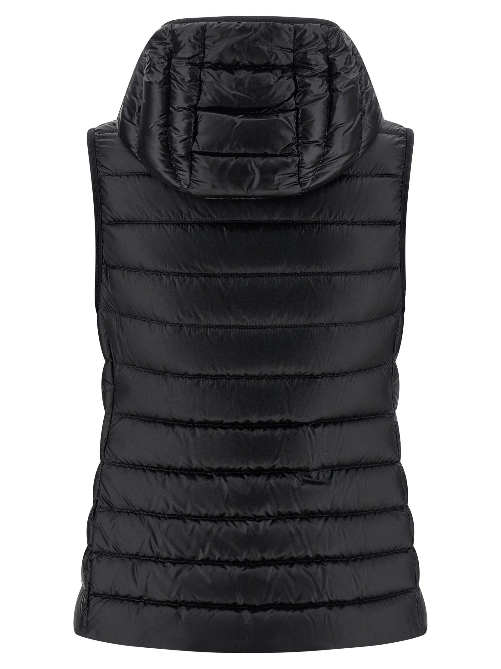Moncler Glygosse Vest — Black Quilted Goose-Down