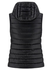 Moncler Glygosse Vest — Black Quilted Goose-Down
