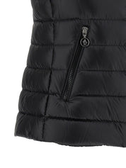 Moncler Glygosse Vest — Black Quilted Goose-Down