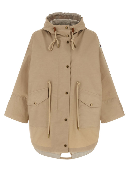 Moncler Brunnera Parka Jacket — Women's Beige Oversize
